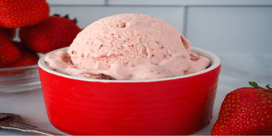 Receita de Sorvete de gelatina de morango