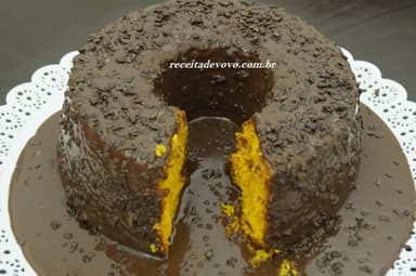 Bolo de cenoura de Liquidificador fofinho