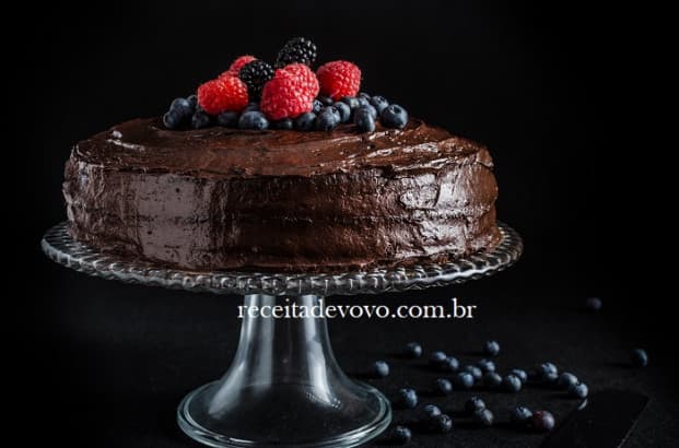 Bolo de chocolate muito fofinho