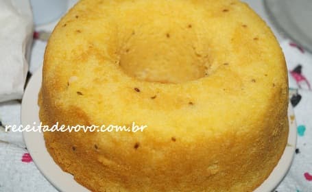 Bolo de fubá fofinho