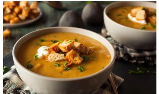 caldo de abóbora com Gengibre