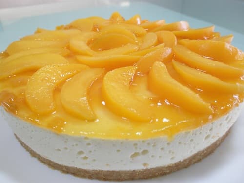 Cheescake de pêssego zero