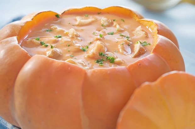 Creme de abóbora com queijo da vovó