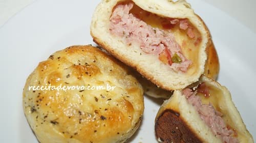 Pãozinho recheado com frios