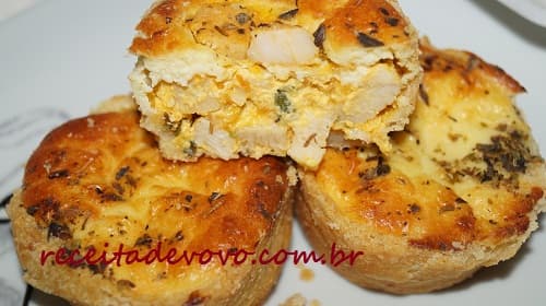 Quiche de frango cremoso