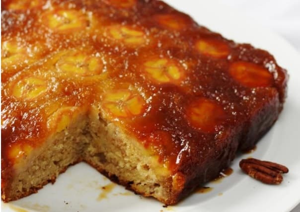 Receita de bolo de Banana caramelizado