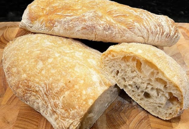 Receita de pão ciabatta