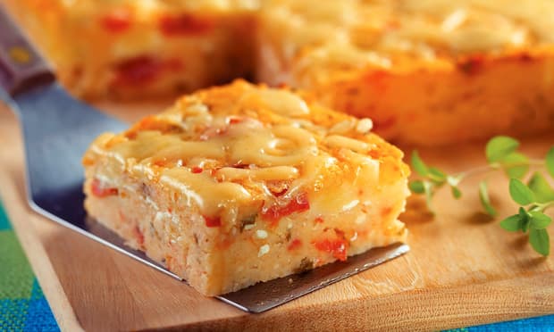 Torta de presunto e mussarela