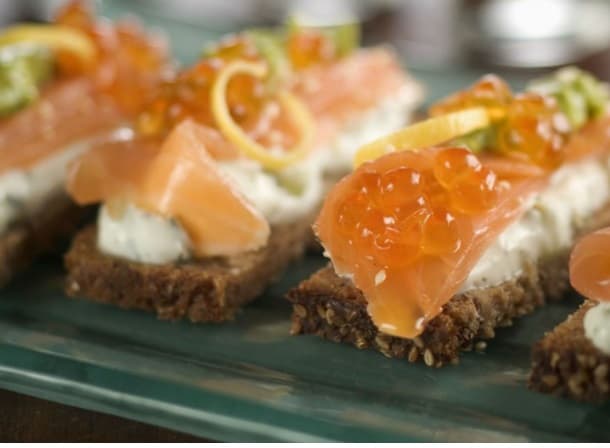 Canapés de Salmão