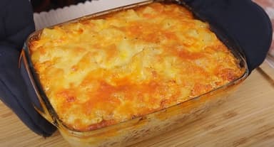 Batatas Gratinadas ao Molho Branco com Queijo
