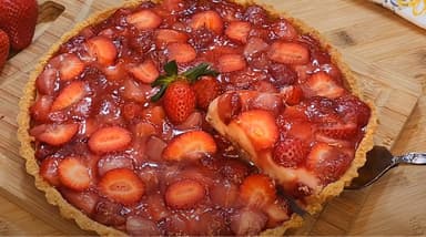 Torta de Morango Simples