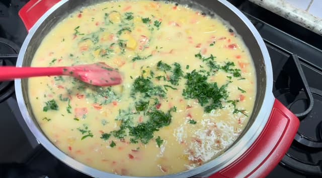 creme de frango com mandioca