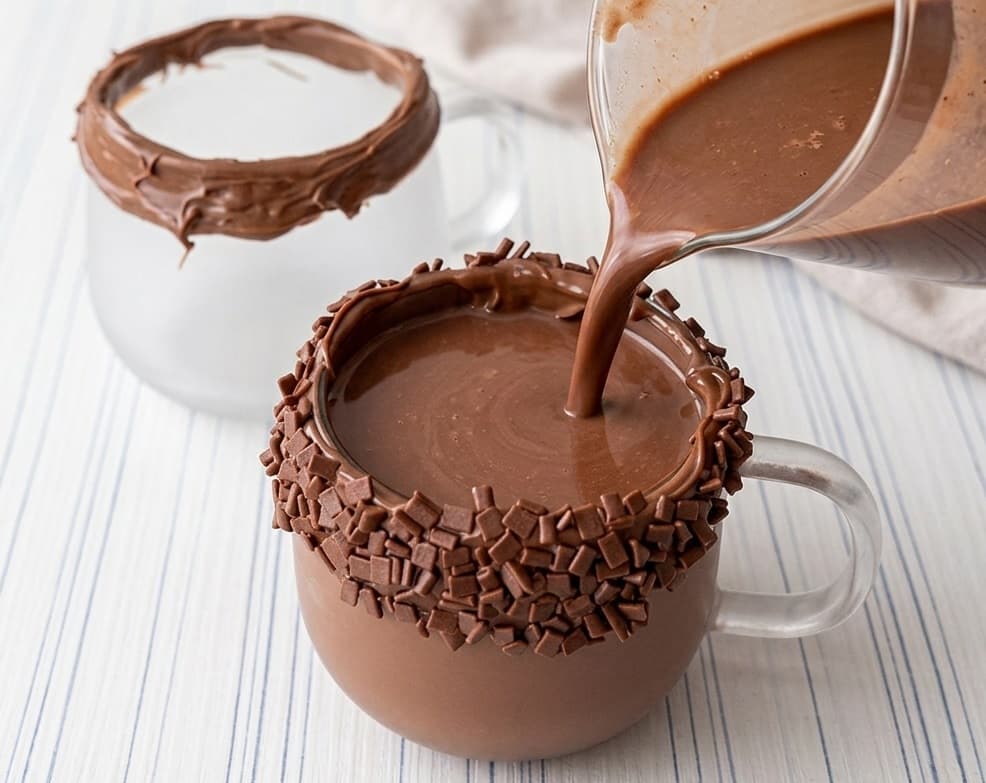 Chocolate Quente Cremoso Feito com Nescau e Leite em Pó