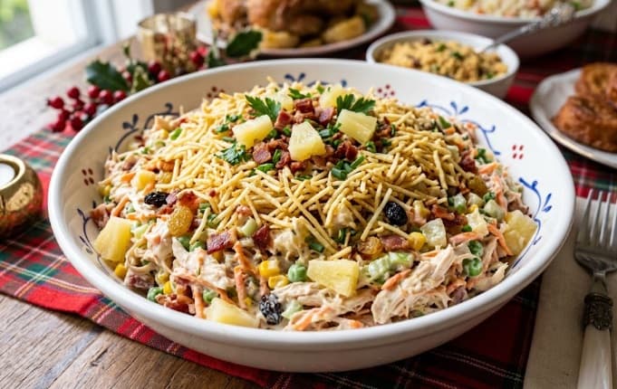 Salpicão de frango com abacaxi e bacon